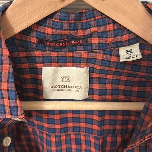 Scotch & Soda true gentleman plaid button down shirt size medium - Picture 2 of 9